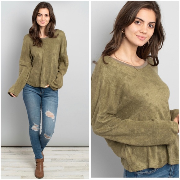 🆕Olive mineral wash back twist top - Picture 2 of 6